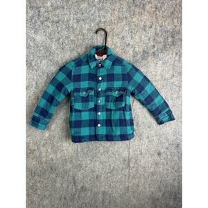 Tommy Bahama Boy’s Size 4 XS Cozy Sherpa Lined Plaid Flannel Jacket